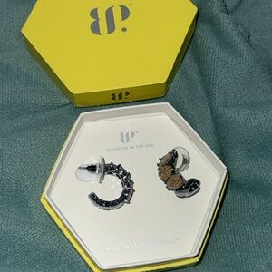 Bomb Party BP Earrings You're Magic In A Bottle Lab Created Light Champagne
Ice
